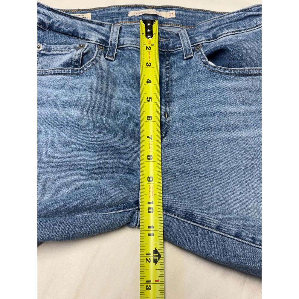 Levis Premium 725 High Rise Bootcut Jeans Blue Denim 27x32 18759-0116 - Picture 14 of 16